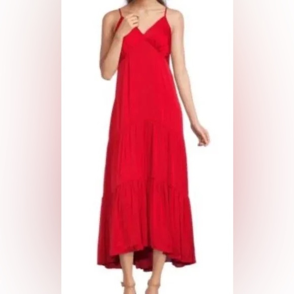 Gibson+Latimer Red Spaghetti-Strap Maxi Dress